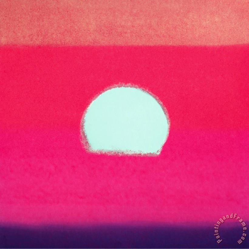 Sunset C 1972 40 40 Fuchsia painting - Andy Warhol Sunset C 1972 40 40 Fuchsia Art Print