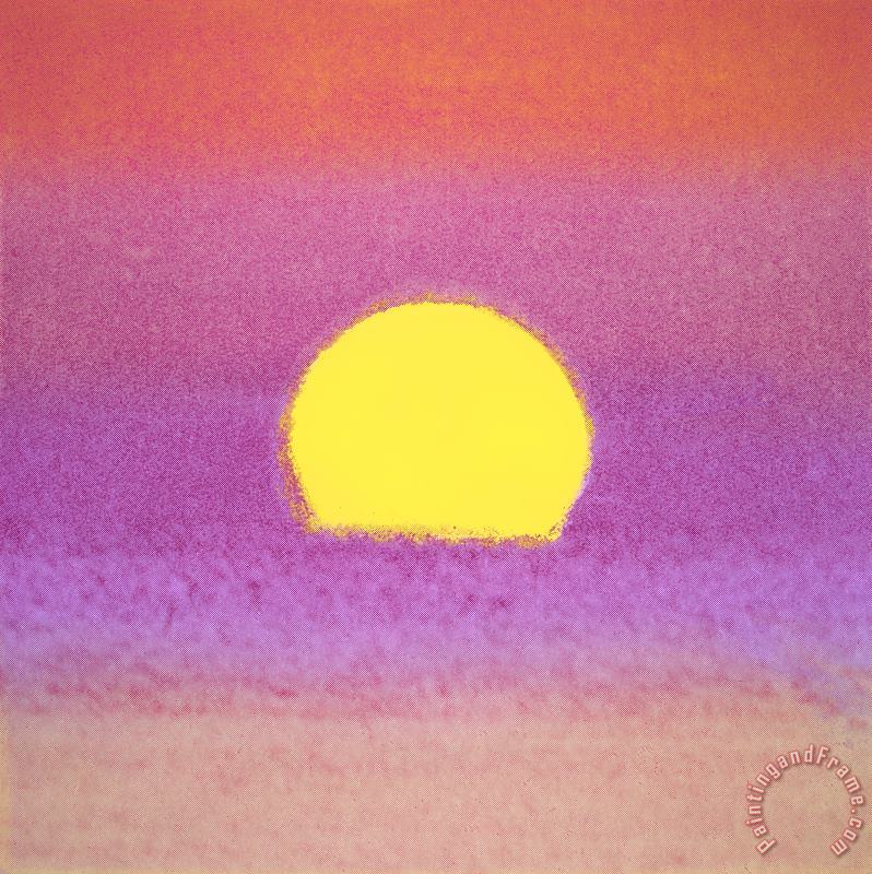 Sunset C 1972 40 40 Lavender painting - Andy Warhol Sunset C 1972 40 40 Lavender Art Print