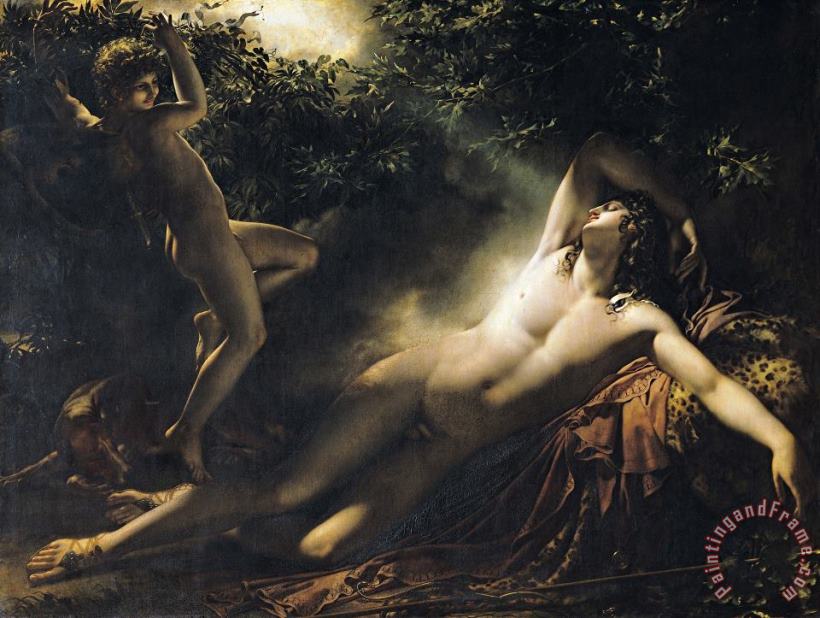 Anne Louis Girodet de RoucyTrioson The Sleep of Endymion Art Print