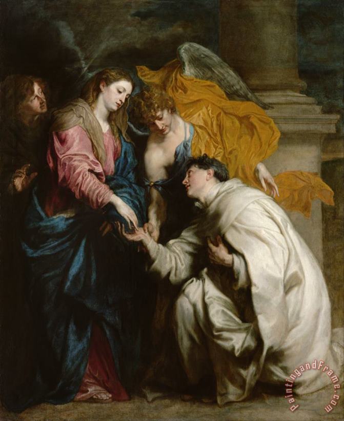 The Vision of The Blessed Hermann Joseph painting - Anthonie Van Dyck The Vision of The Blessed Hermann Joseph Art Print