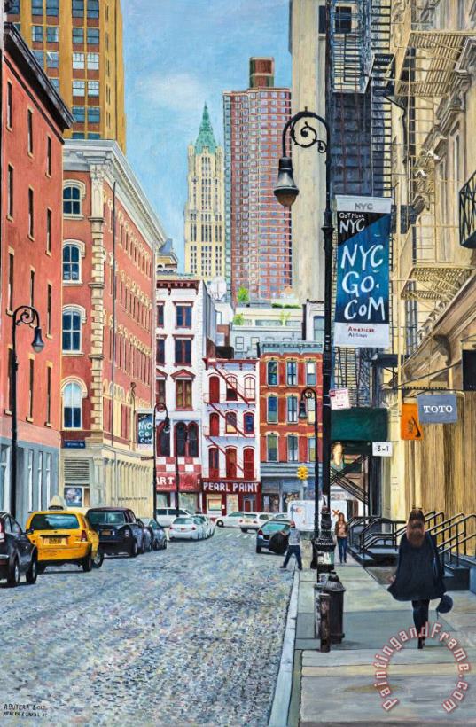 Anthony Butera Pearl Paint Canal St. From Mercer St. Nyc Art Painting
