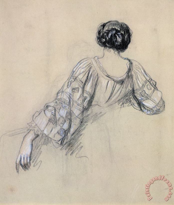 Back Of A Young Woman painting - Antoine Auguste Ernest Herbert Back Of A Young Woman Art Print