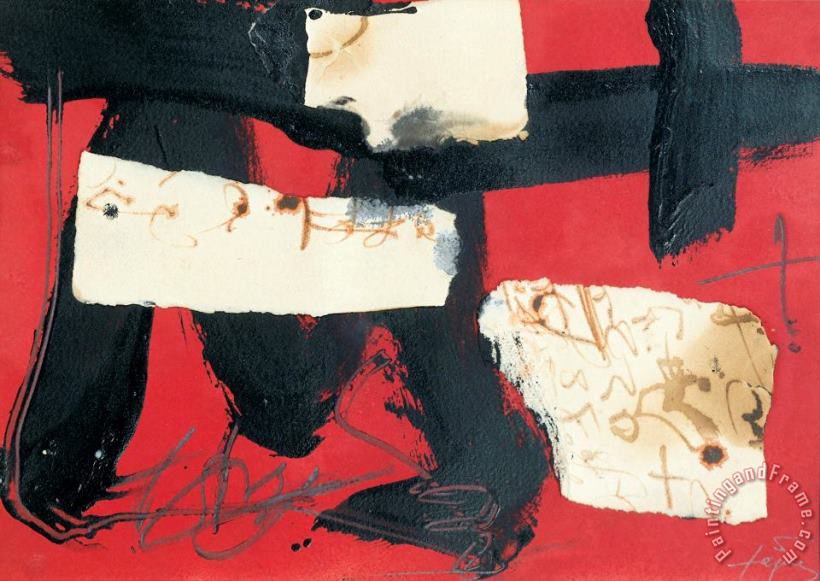 Antoni Tapies La Guerra Del Fin Del Mundo Art Print