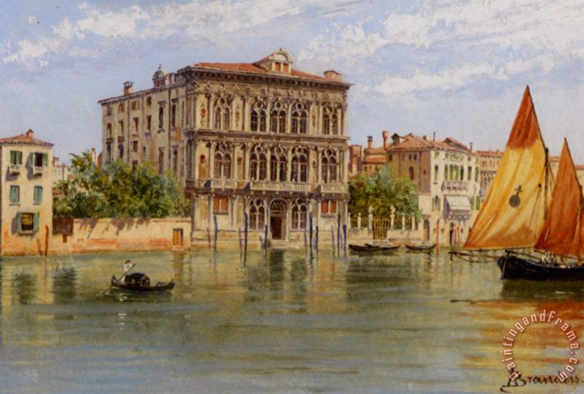 Palazzo Camerlenghi And The Ca Vendramin Calergi in Venice painting - Antonietta Brandeis Palazzo Camerlenghi And The Ca Vendramin Calergi in Venice Art Print