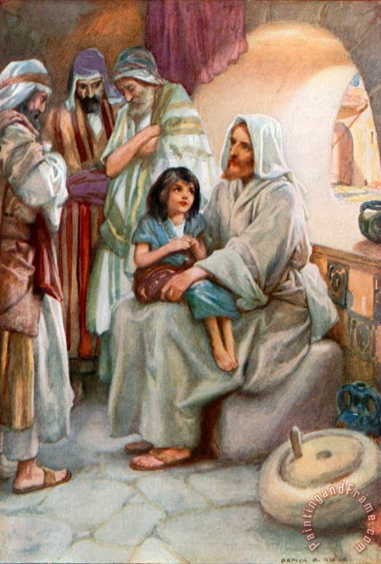 Jesus Teaching the People painting - Arthur A Dixon Jesus Teaching the People Art Print