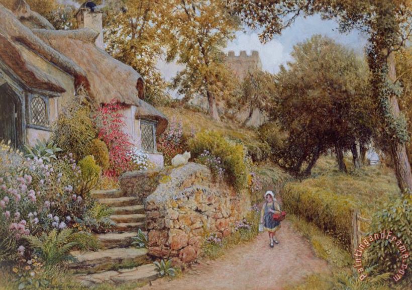 A Country Lane painting - Arthur Claude Strachan A Country Lane Art Print