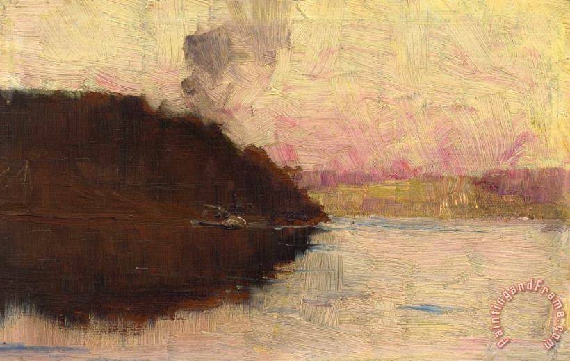 The Point, Sunset painting - Arthur Streeton The Point, Sunset Art Print