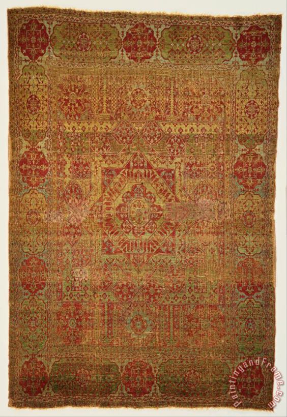 Artist, Maker Unknown, Egyptian Mamluk Rug Art Print
