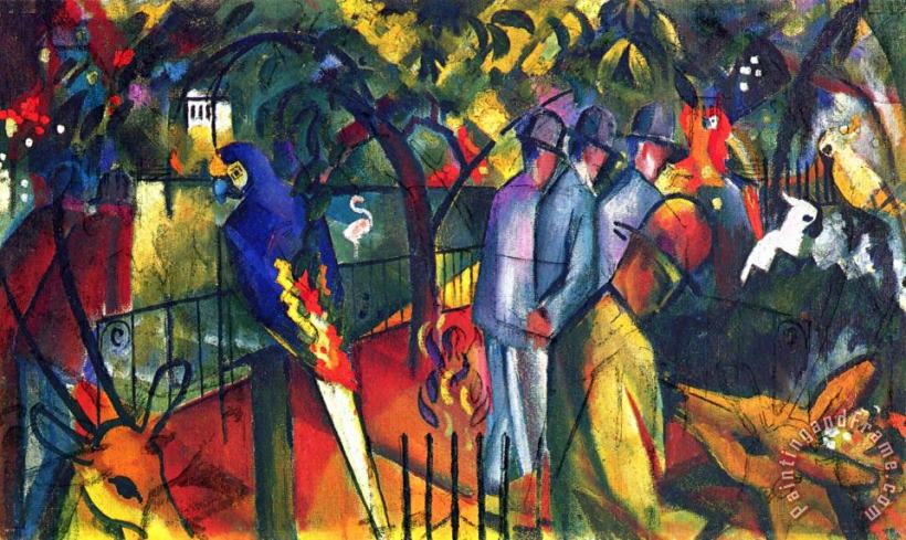 Zoological Gardens 1 painting - August Macke Zoological Gardens 1 Art Print