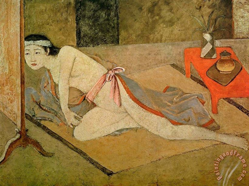Balthasar Klossowski De Rola Balthus Japanese Girl with by The Red Table 1967 Art Print