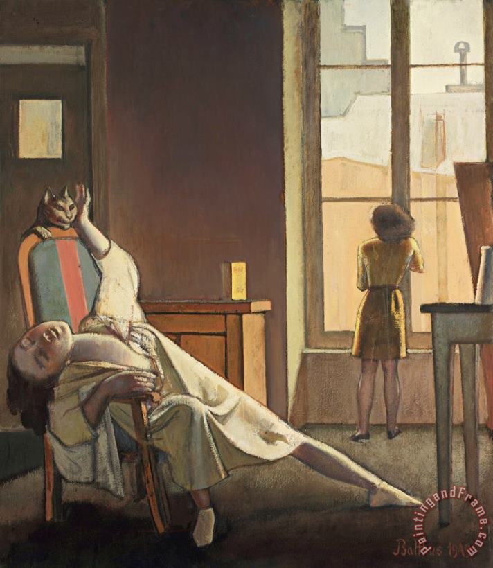 The Week with Four Thursdays 1949 painting - Balthasar Klossowski De Rola Balthus The Week with Four Thursdays 1949 Art Print