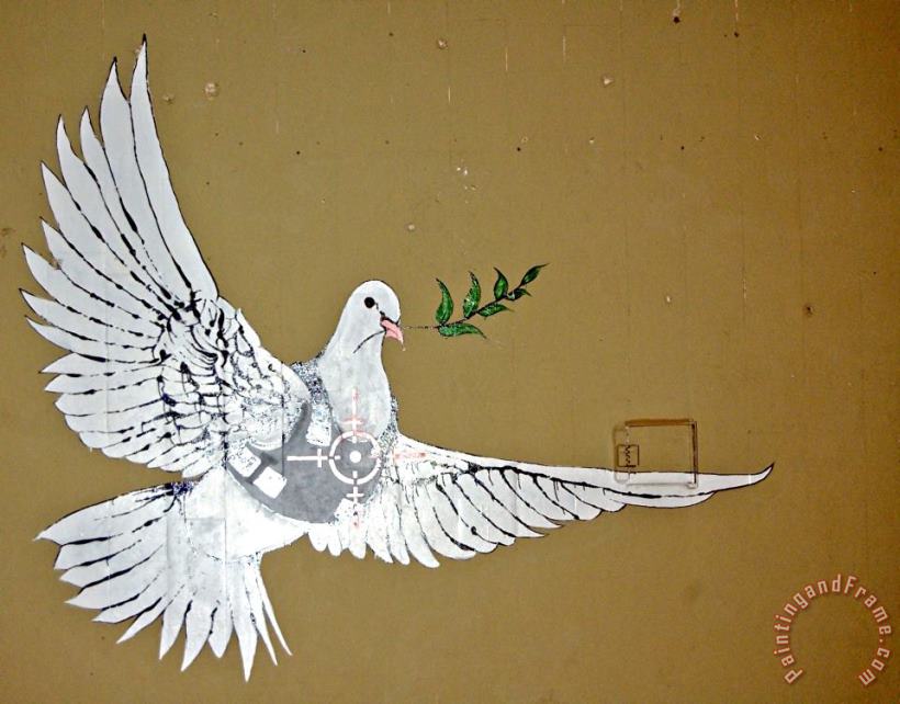 Graffiti in Bethlehem painting - Banksy Graffiti in Bethlehem Art Print