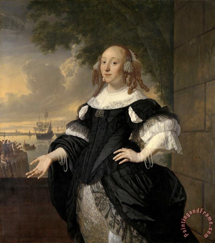 Portrait of Geertruida Den Dubbelde, Wife of Aert Van Nes painting - Bartholomeus Van Der Helst Portrait of Geertruida Den Dubbelde, Wife of Aert Van Nes Art Print