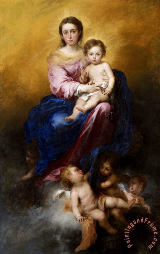 The Madonna of The Rosary painting - Bartolome Esteban Murillo The Madonna of The Rosary Art Print