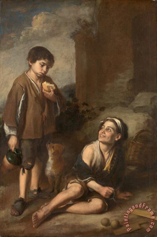 Bartolome Esteban Murillo Two Peasant Boys Art Painting