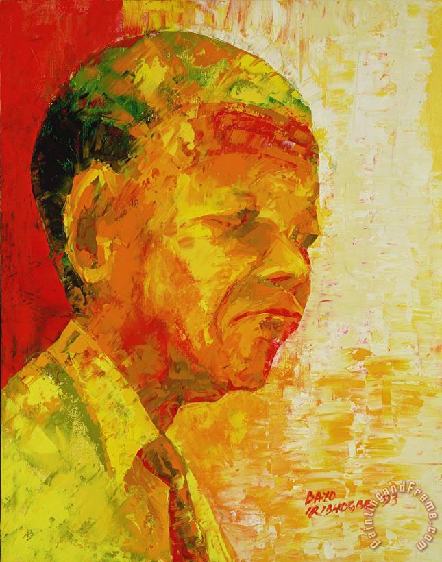 Mandela painting - Bayo Iribhogbe Mandela Art Print