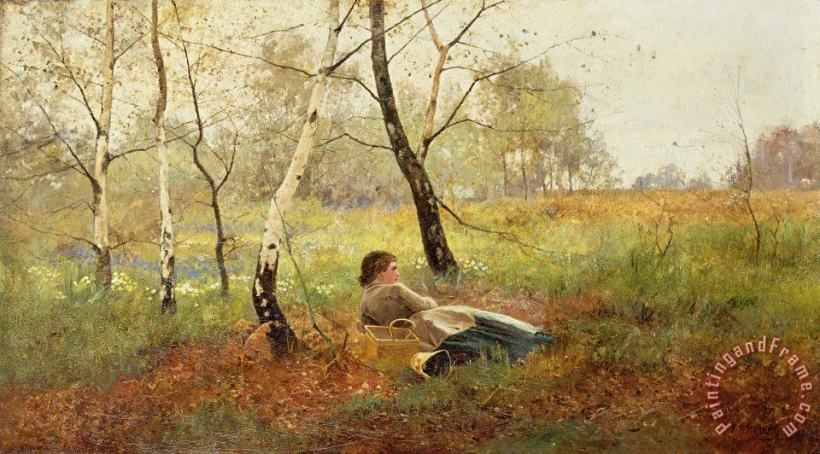 Resting painting - Benjamin Sigmund Resting Art Print