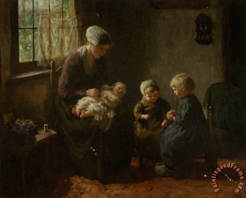 Bernard Jean Corneille Pothast Happy Family Art Painting