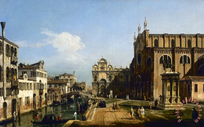 Bernardo Bellotto The Campo Di Ss. Giovanni E Paolo, Venice Art Painting