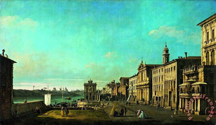 Bernardo Bellotto View of Via Di Ripetta in Rome Art Painting