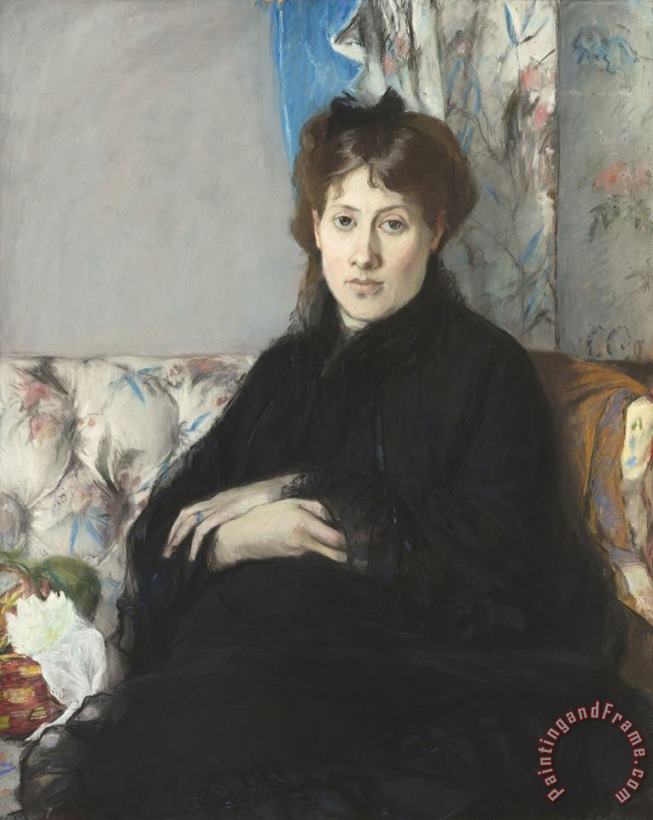 Berthe Morisot Portrait De Madame Edma Pontillon, Nee Edma Morisot, Soeur De L'artiste (portrait of Mme. Edma Pontillon, Nee Morisot, The Artist’s Sister) Art Print
