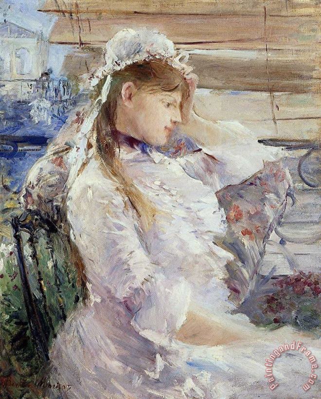 Berthe Morisot Profile Of A Seated Young Woman Art Print