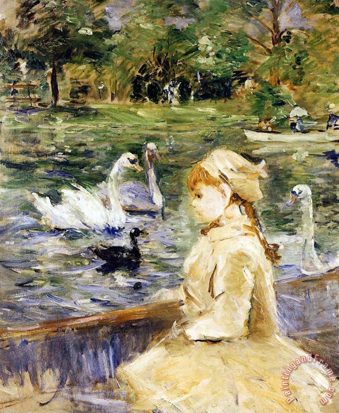 Berthe Morisot Young girl boating Art Painting