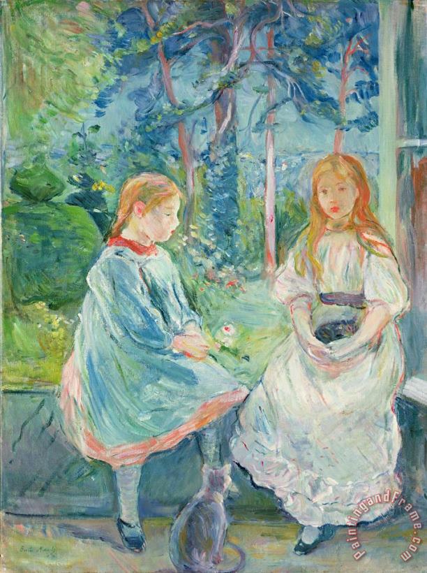 Berthe Morisot Young Girls at the Window Art Painting