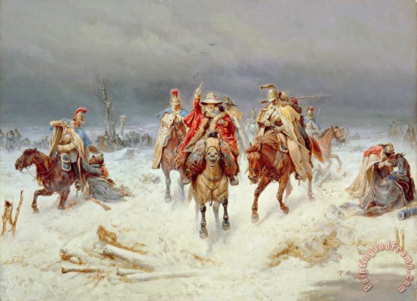 Bogdan Willewalde French Forces Crossing the River Berezina in November 1812 Art Painting