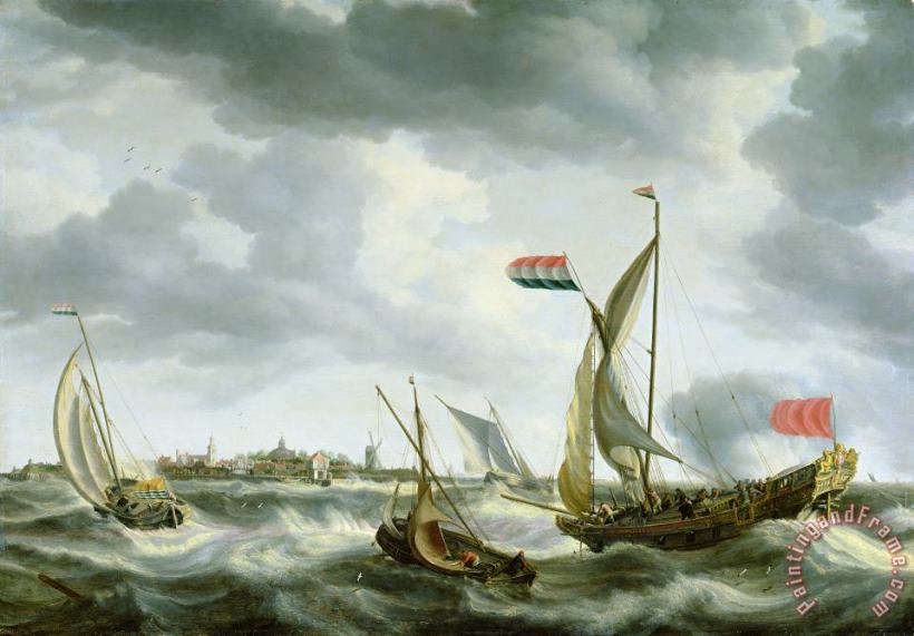 Bonaventura Peeters Ships at Sea Art Painting