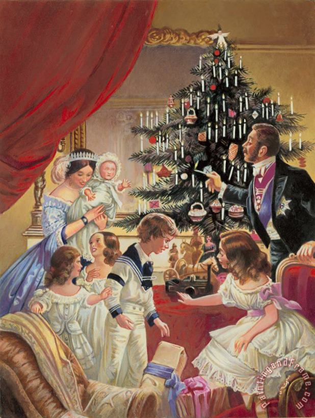 C L Doughty The Story Of The Christmas Tree painting - The Story Of The