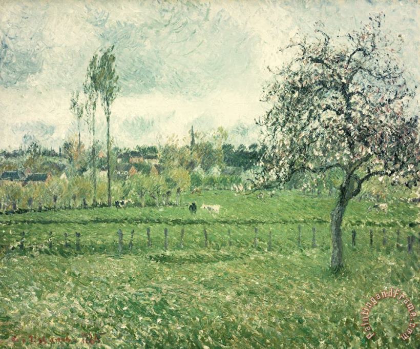 Camille Pissarro Meadow at Eragny Art Painting
