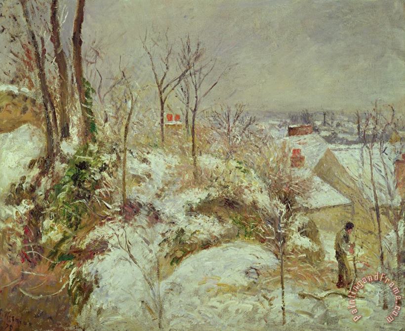 Snow Scene painting - Camille Pissarro Snow Scene Art Print
