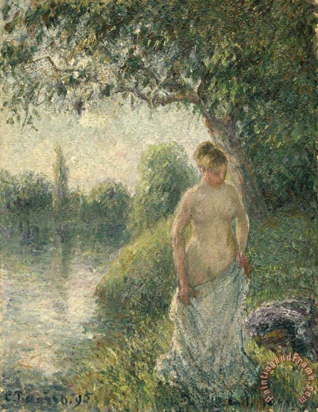 The Bather painting - Camille Pissarro The Bather Art Print