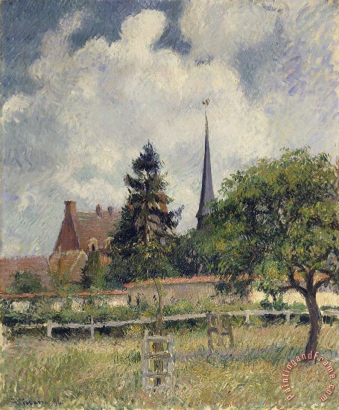 The Church at Eragny painting - Camille Pissarro The Church at Eragny Art Print