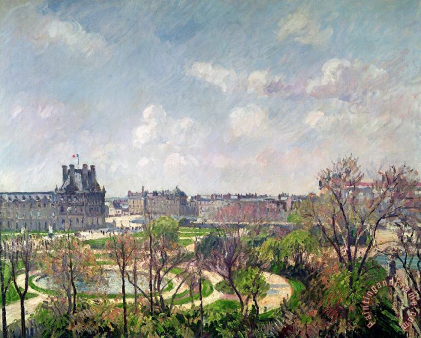 The Garden of the Tuileries painting - Camille Pissarro The Garden of the Tuileries Art Print