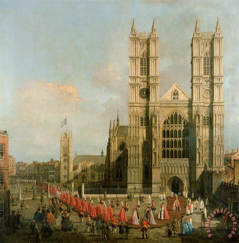 Canaletto Procession of the Knights of the Bath Art Painting