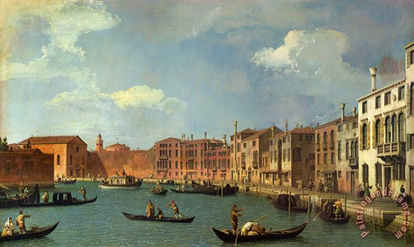 Canaletto View of the Canal of Santa Chiara Art Painting