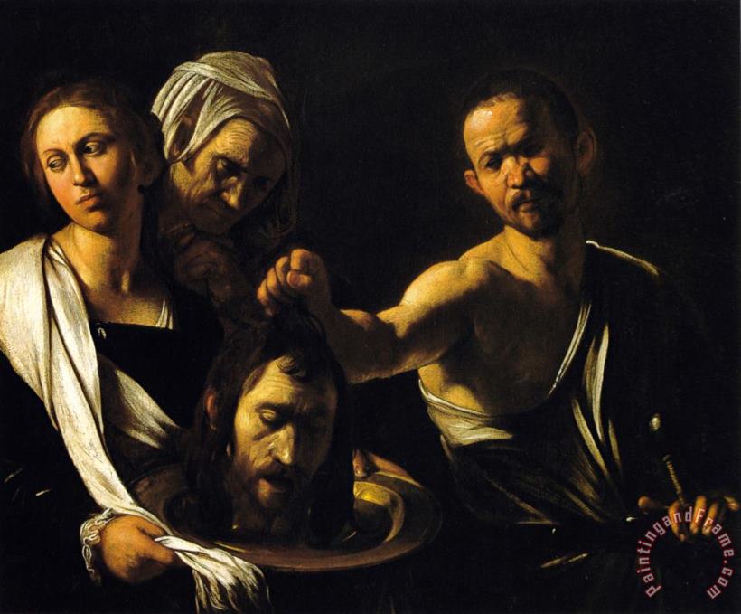 Caravaggio Salome with The Head of John The Baptist Art Painting