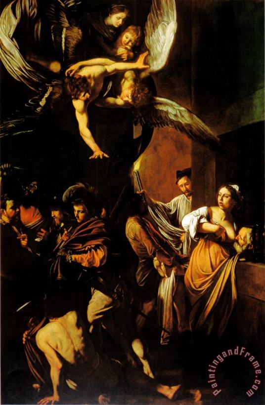Seven Works of Mercy painting - Caravaggio Seven Works of Mercy Art Print