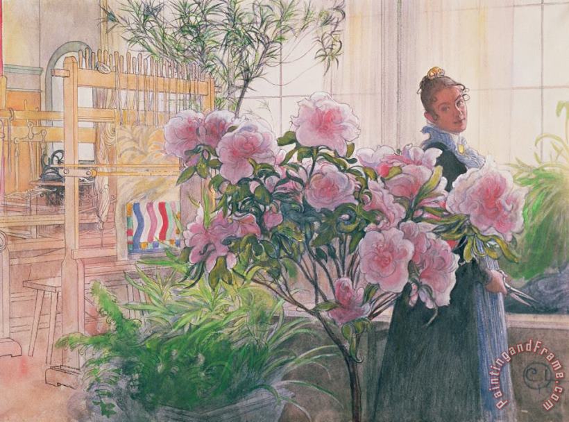 Carl Larsson Azalea Art Painting