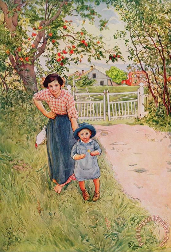Say A Nice How Do You Do To Your Uncle painting - Carl Larsson Say A Nice How Do You Do To Your Uncle Art Print