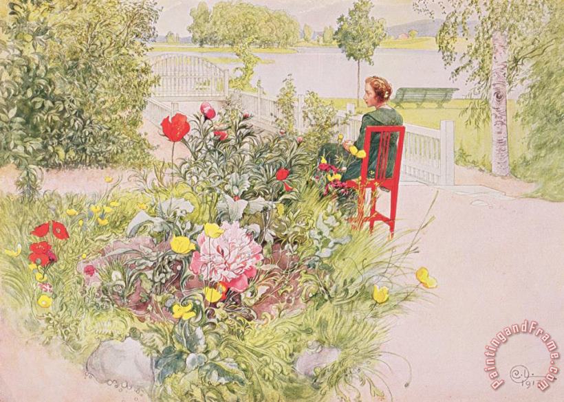 Summer In Sundborn painting - Carl Larsson Summer In Sundborn Art Print