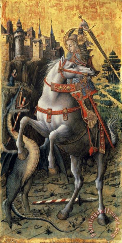 Saint George Slaying The Dragon painting - Carlo Crivelli Saint George Slaying The Dragon Art Print