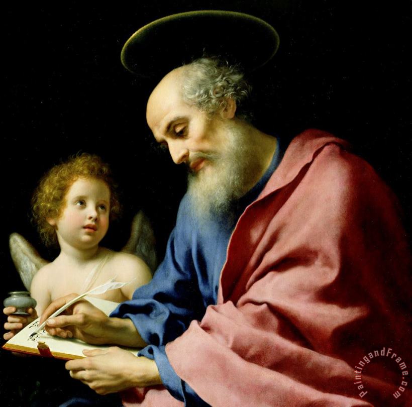 Carlo Dolci St. Matthew Writing His Gospel Art Print