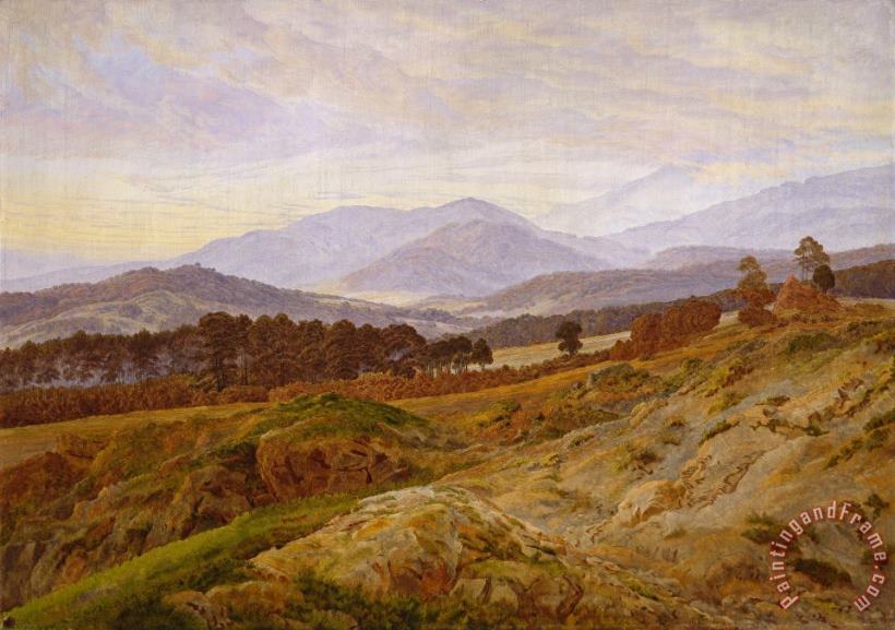 Caspar David Friedrich Mountain in Riesengebirge Art Painting