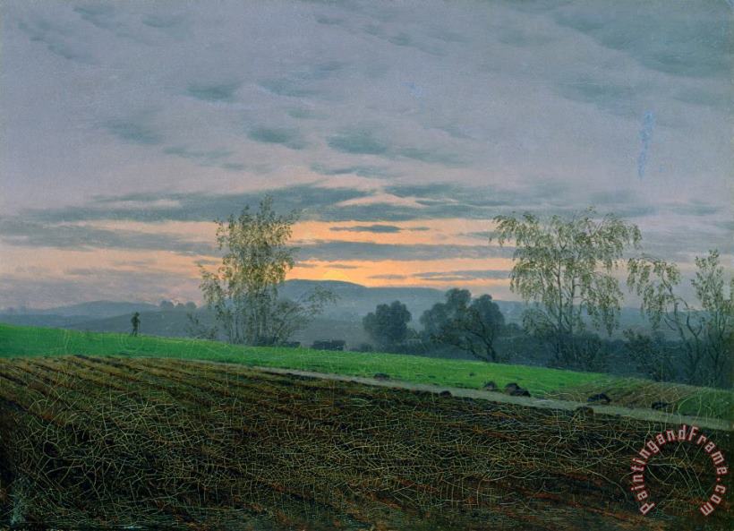 Caspar David Friedrich Ploughed Field Art Painting