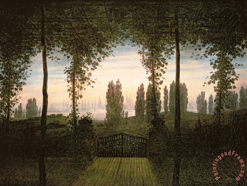 Caspar David Friedrich Remembrance of Johann Bremen Art Painting
