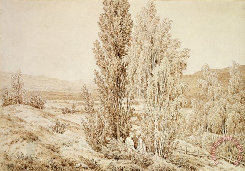 Caspar David Friedrich Summer (sepia Ink And Pencil on Paper) Art Painting