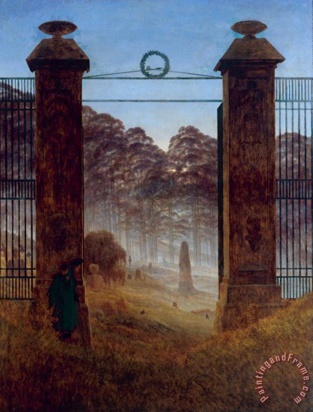 The Cemetery painting - Caspar David Friedrich The Cemetery Art Print